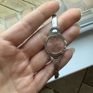 Movado Women's Pink Dial Silver Watch
